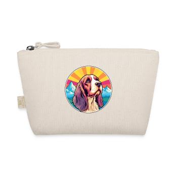 Artois Hound Dog Breed Cartoon Kawaii Watercolor - Organic Pouch - nature - Front