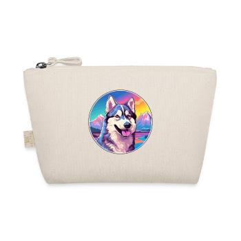 Alaskan Husky Hunderasse Cartoon Kawaii Aquarell - Bio-Täschchen - Natur - Vorne