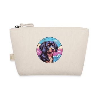 Schwarz und Tan Hunderasse Cartoon Kawaii Aquarell - Bio-Täschchen - Natur - Vorne