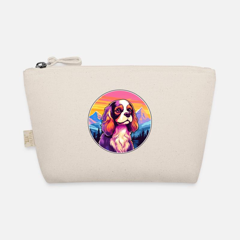 Cavalier King Charles Spaniel Hunderasse Cartoon Ka Bio-Täschchen