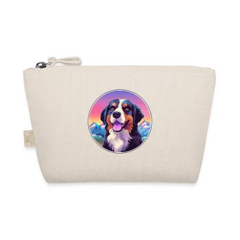 Bernese Mountain Dog Breed Cartoon Kawaii Watercol - Organic Pouch - nature - Front