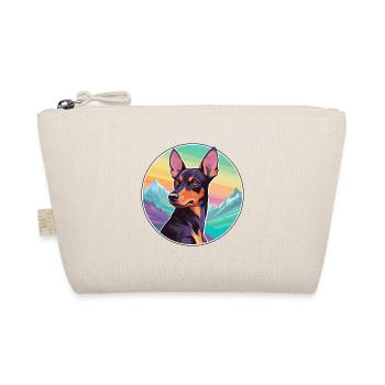 German Pinscher Dog Breed Cartoon Kawaii Watercolo - Organic Pouch - nature - Front