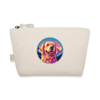 Golden Retriever Dog Breed Cartoon Kawaii Watercol - Organic Pouch - nature - Front