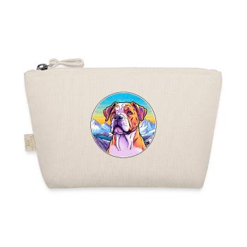 Bully Kutta Dog Breed Cartoon Kawaii Watercolor - Organic Pouch - nature - Front