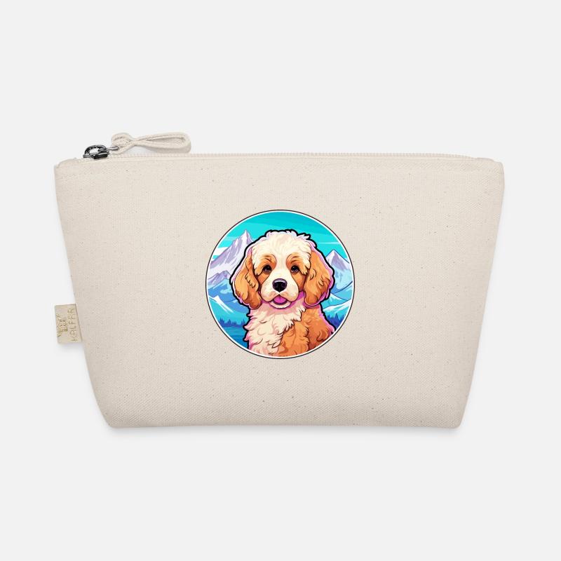 Cavapoo Hunderasse Karikatur Kawaii Aquarell Bio-Täschchen