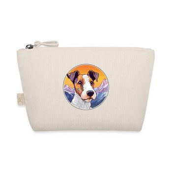 Fox Terrier Smooth Dog Breed Cartoon Kawaii Waterc - Organic Pouch - nature - Front