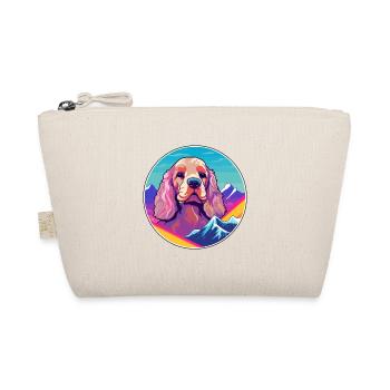 Cocker Spaniel Hund Rasse Cartoon Kawaii Aquarell - Bio-Täschchen - Natur - Vorne