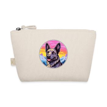 Dutch Shepherd Dog Breed Cartoon Kawaii Watercolor - Organic Pouch - nature - Front