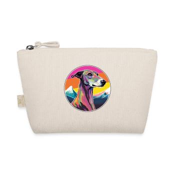 Galgo Español Hunderasse Cartoon Kawaii Aquarell - Bio-Täschchen - Natur - Vorne