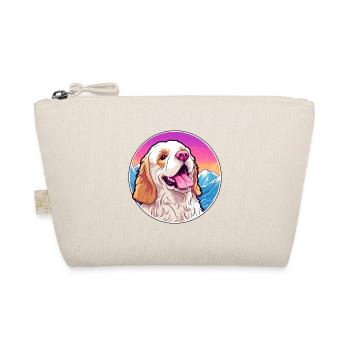 Clumber Spaniel Hund Rasse Cartoon Kawaii Watercolo - Bio-Täschchen - Natur - Vorne