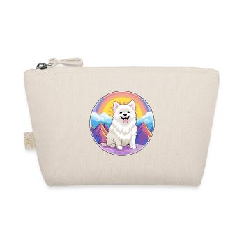 Japanischer Spitz Hunderasse Cartoon Kawaii Aquarell - Bio-Täschchen - Natur - Vorne