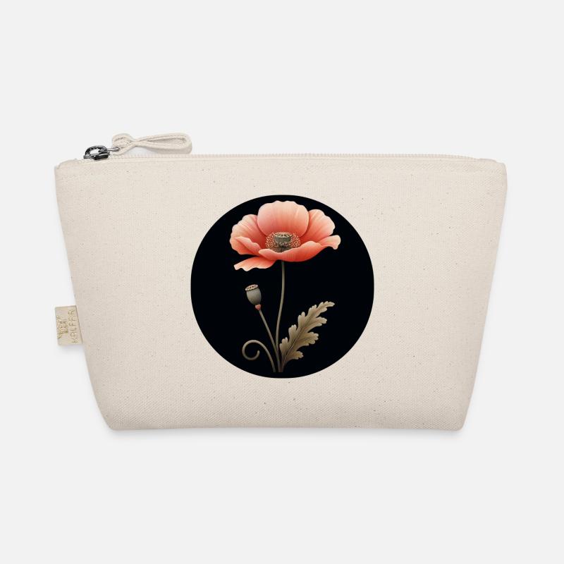 Mohnblume Mohn Blume rot orange Bio-Täschchen