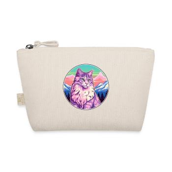 Norwegian Forest Cat Colorful Cartoon Watercolor I - Organic Pouch - nature - Front