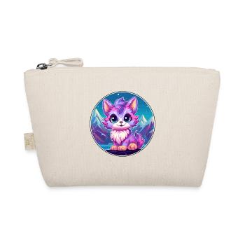 Pixie Cat Bunte Karikatur Aquarell Illustration - Bio-Täschchen - Natur - Vorne