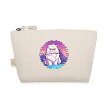 Chat persan à poil long blanc coloré dessin animé Waterc - Trousse biologique - nature - Devant