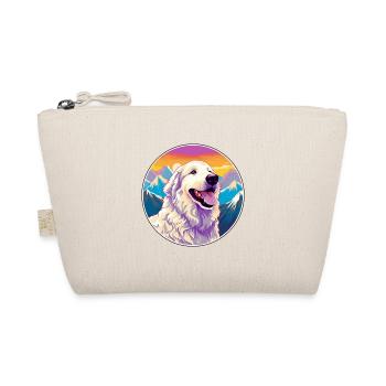 Maremma Sheepdog Dog Breed Cartoon Kawaii Watercol - Organic Pouch - nature - Front