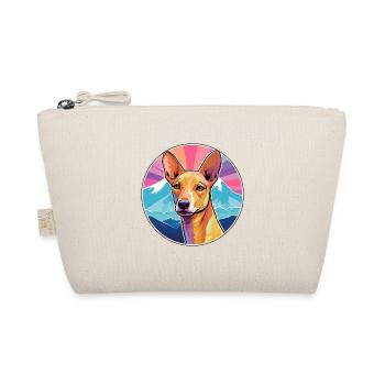 Podenco Canario Dog Breed Cartoon Kawaii Watercolo - Organic Pouch - nature - Front