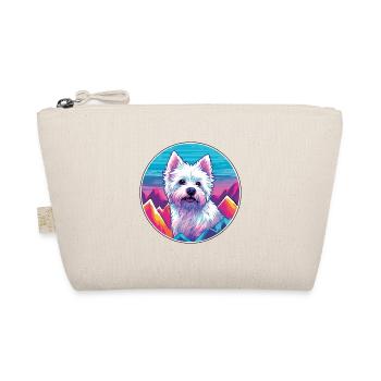 Westie Hunderasse Cartoon Kawaii Aquarell - Bio-Täschchen - Natur - Vorne