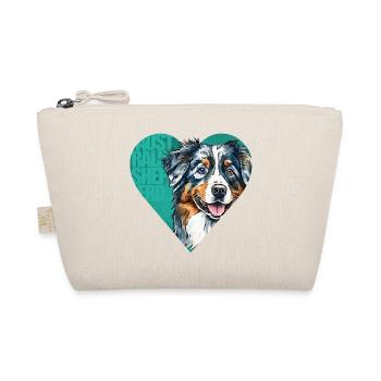 Australian Shepherd Portrait - Bio-Täschchen - Natur - Vorne
