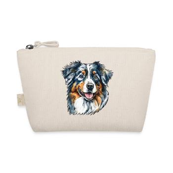 Australian Shepherd Portrait - Bio-Täschchen - Natur - Vorne