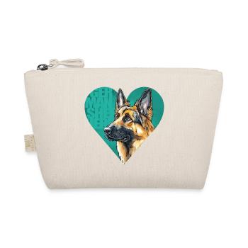 Deutscher Schäferhund Portrait - Bio-Täschchen - Natur - Vorne