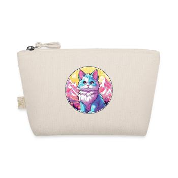 American Bobtail Cat Colorful Cartoon Watercolor I - Organic Pouch - nature - Front