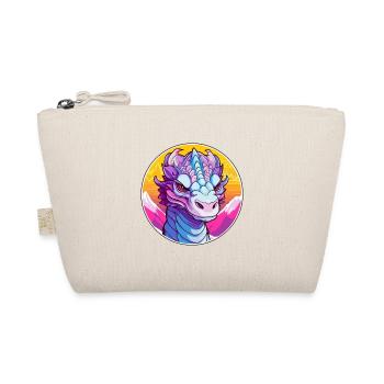 Dragon Watercolor Cartoon Kawaii Pet Animal Colorf - Organic Pouch - nature - Front