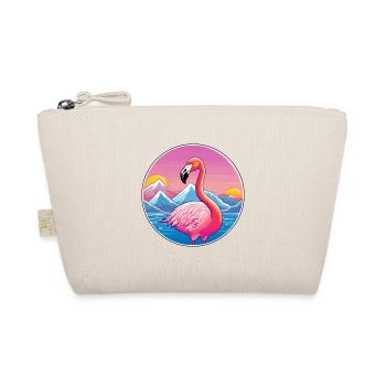 Flamingo Watercolor Cartoon Kawaii Pet Animal Colo - Organic Pouch - nature - Front