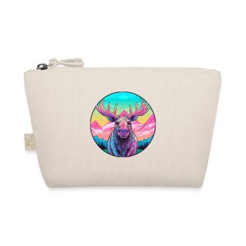 Elch Aquarell Karikatur Kawaii Haustier Tier Farbefu - Bio-Täschchen - Natur - Vorne