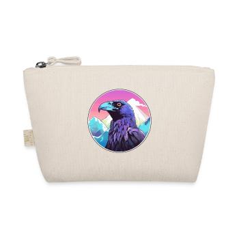 Krähe Aquarell Karikatur Kawaii Haustier Tier Bunt - Bio-Täschchen - Natur - Vorne