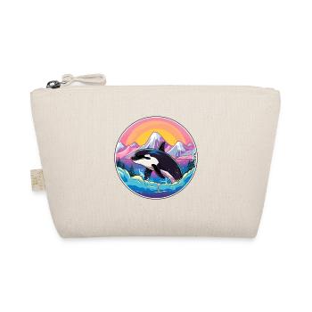 Orca Watercolor Cartoon Kawaii Pet Animal Colorful - Organic Pouch - nature - Front