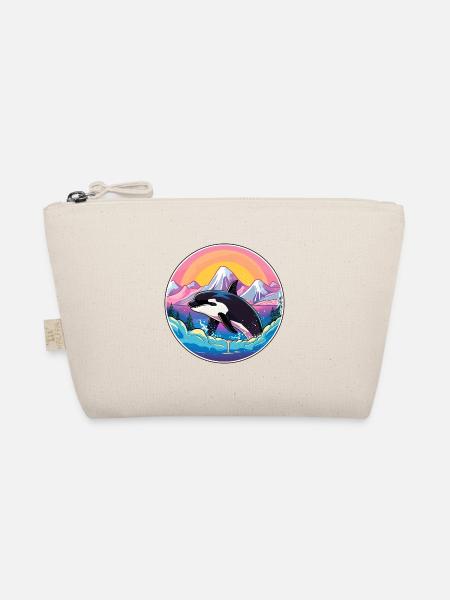 Orca Aquarell Karikatur Kawaii Haustier Tier Bunt - Bio-Täschchen - Natur