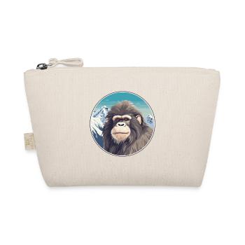 Baboon Watercolor Cartoon Kawaii Pet Animal Colorf - Organic Pouch - nature - Front