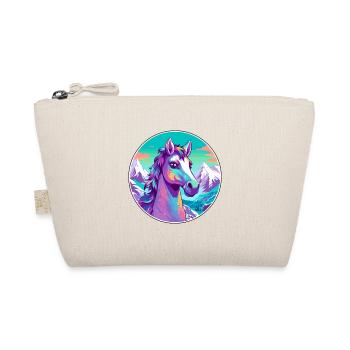 Pony Watercolor Cartoon Kawaii Pet Animal Colorful - Organic Pouch - nature - Front