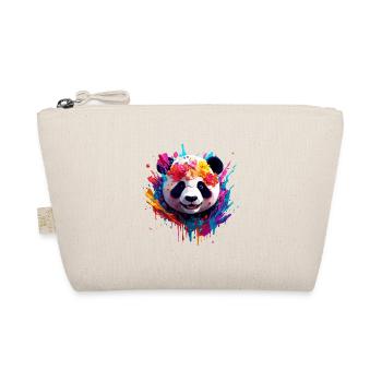 Panda / Tier / Zoo / Bambus / Wild / Kindlich - Bio-Täschchen - Natur - Vorne