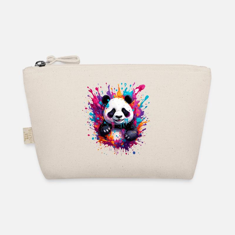Panda / Tier / Zoo / Bambus / Wild / Kindlich Bio-Täschchen