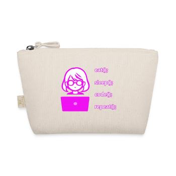 eat sleep code repeat Frau Computer - Bio-Täschchen - Natur - Vorne