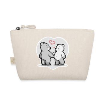 Bears Heart In Love Love - Organic Pouch - nature - Front