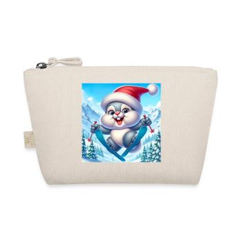 Lapin Saut Ski Noël - Trousse biologique - nature - Devant