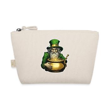 Leprechaun / Kobold / grün / Ginger / Irland - Bio-Täschchen - Natur - Vorne