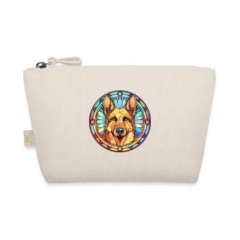 German Shepherd Dog Breed Stained Glass Colorful W - Organic Pouch - nature - Front