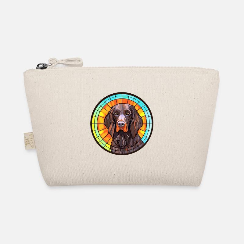 German Longhaired Pointer Dog Breed Stained Glass Organic Pouch