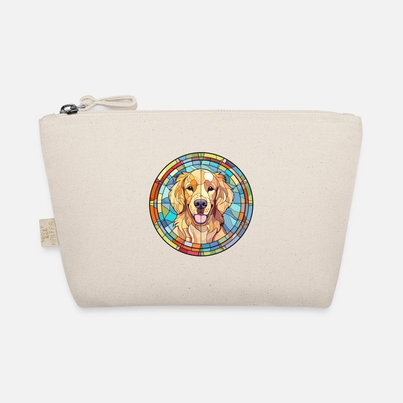 Golden Retriever Hunderasse Buntglas Bunt Bio-Täschchen