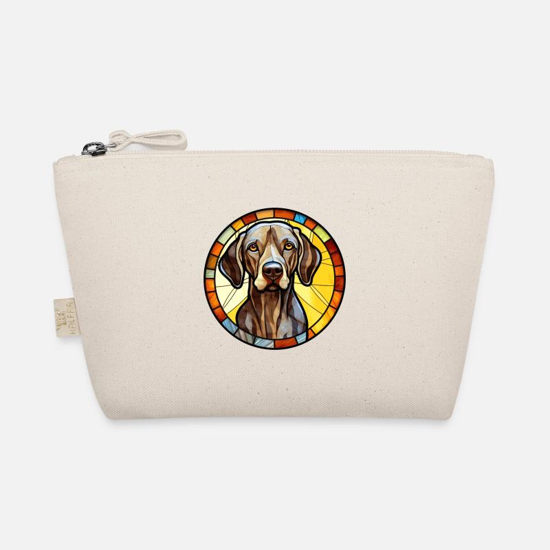 Français Gascogne Pointer chien race vitrail Col Trousse biologique