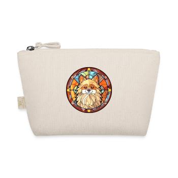 Deutscher Spitz Hunderasse Buntglas Buntes Wate - Bio-Täschchen - Natur - Vorne