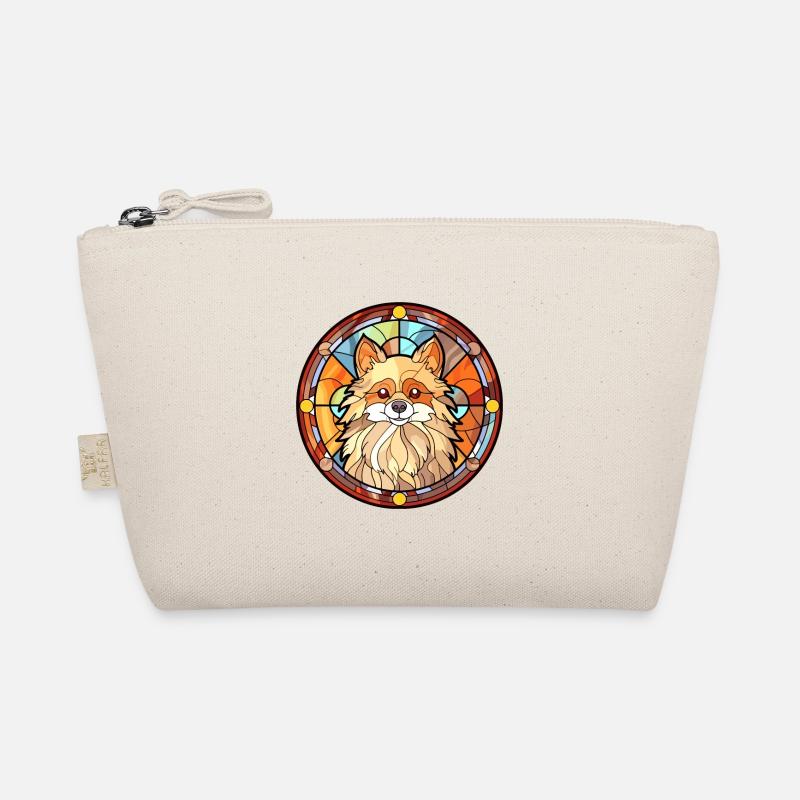 Deutscher Spitz Hunderasse Buntglas Buntes Wate Bio-Täschchen