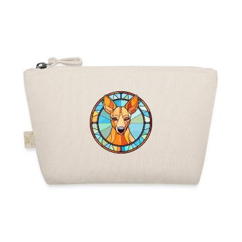 Kangaroo Dog Breed Stained Glass Colorful Watercol - Organic Pouch - nature - Front