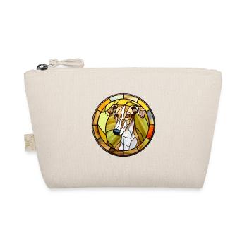 Lurcher Dog Breed Stained Glass Colorful Watercolo - Organic Pouch - nature - Front