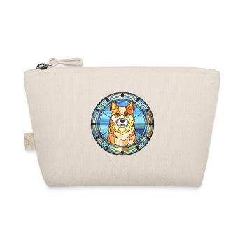 Jindo Dog Breed Stained Glass Colorful Watercolor - Organic Pouch - nature - Front