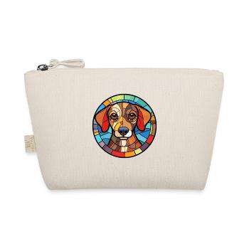 Koolie chien race vitrail aquarelle colorée - Trousse biologique - nature - Devant